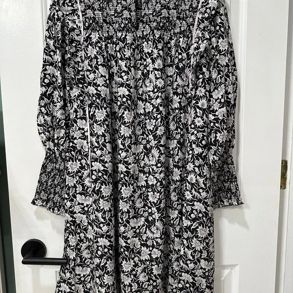 Joie Jamila Floral Print Shift Long Sleeve Dress